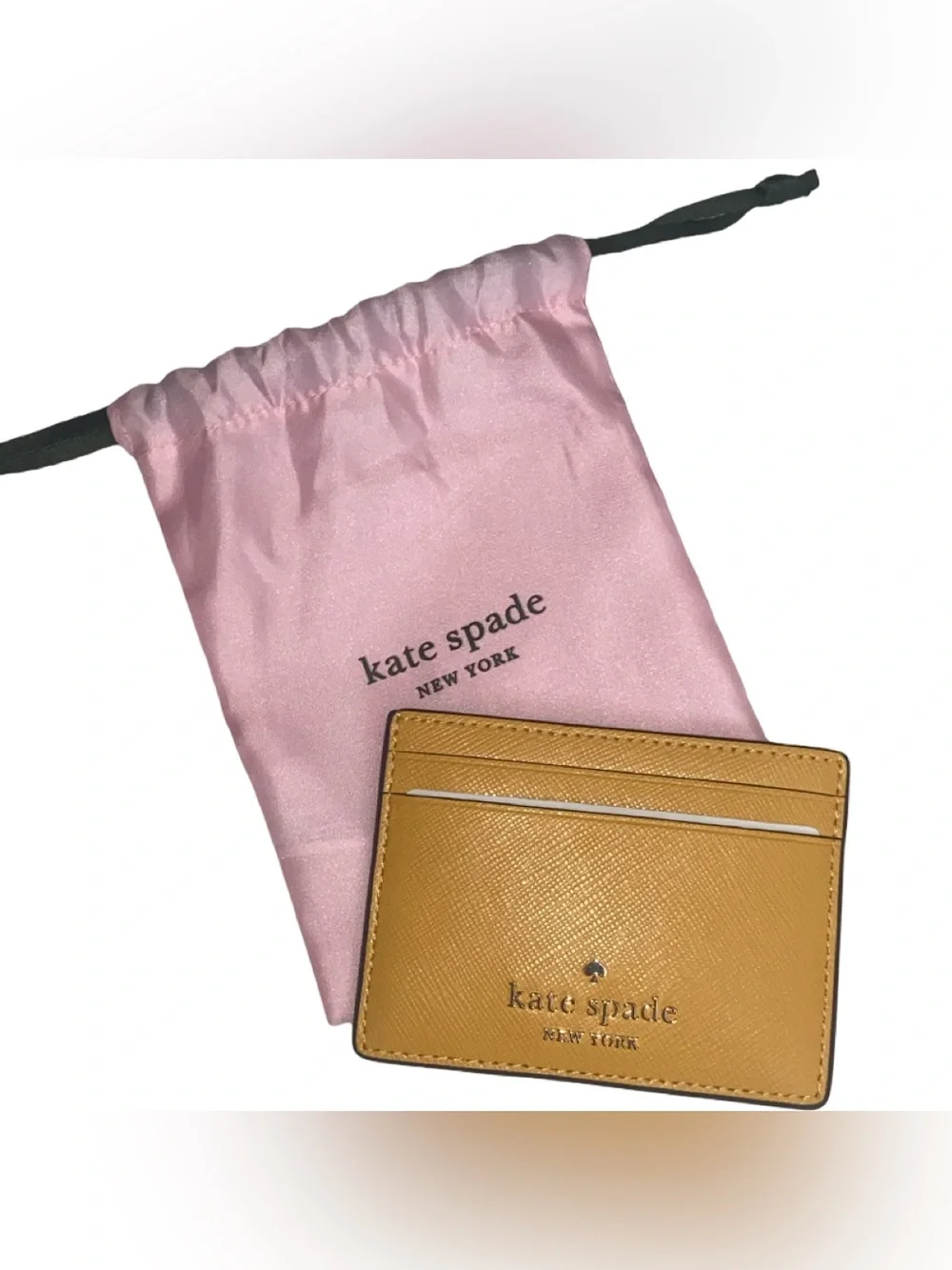 Kate Spade Madison Small Slim Card Holder in yellow Daffodil